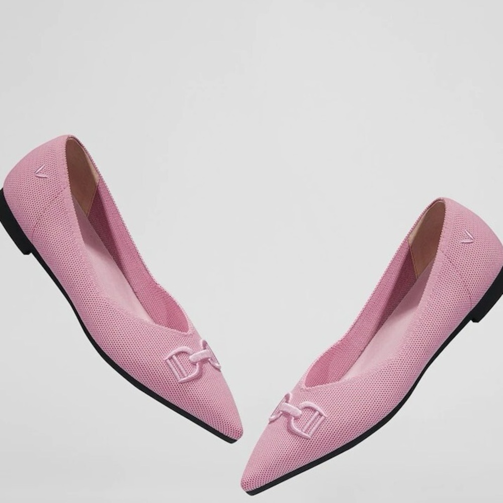 VIVAIA Pointed-Toe Flats Ena 2.0 Pink Embroidered Horsebit Size EU 37, US 6.5 - Picture 16 of 16